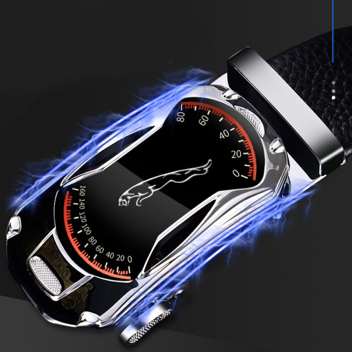 Sports Car Brand Belt with Automatic Buckle and Genuine Leather 5