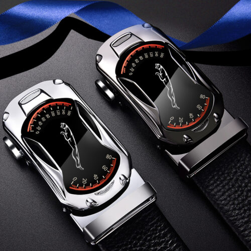 Sports Car Brand Belt with Automatic Buckle and Genuine Leather 3