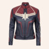 Captain Marvel Endgame Leather Jacket 1 Captain Marvel Endgame Leather Jacket