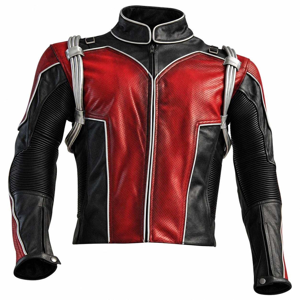 Ant-Man Inspired Red and Black Cowhide Jacket 3 Ant-Man Inspired Red and Black Cowhide Jacket
