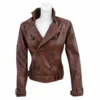 Black Widow Winter Soldier Inspired Brown Leather Jacket