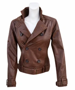Black Widow Winter Soldier Inspired Brown Leather Jacket