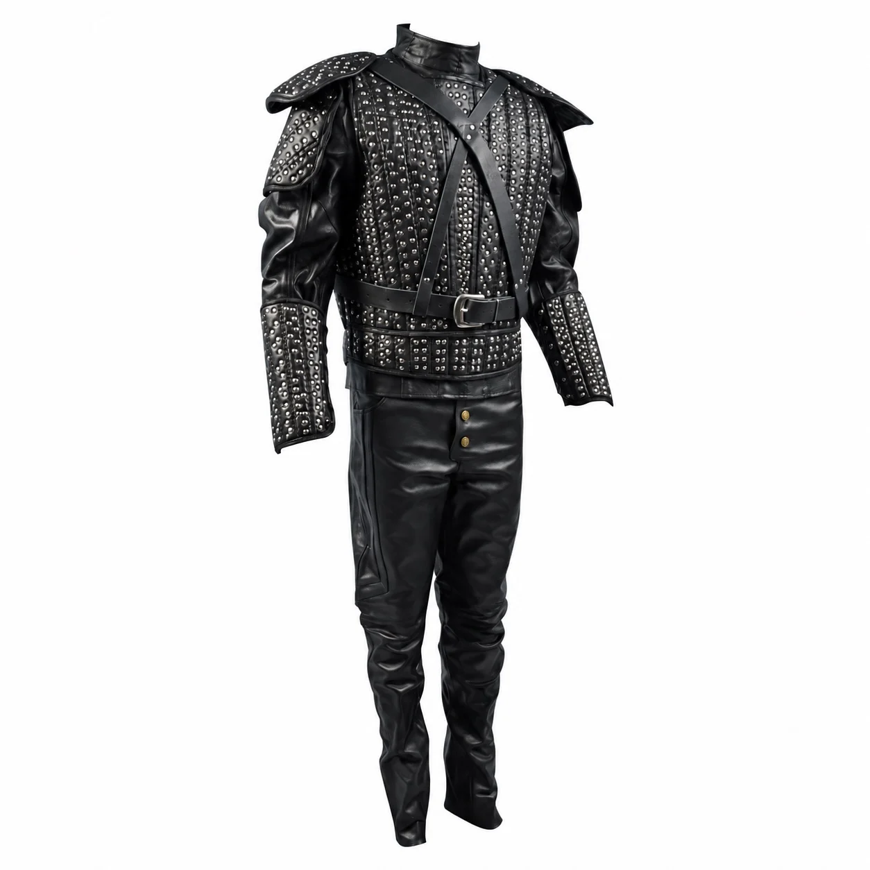 Geralt of Rivia Inspired Leather Cosplay Outfit 3 Geralt of Rivia Inspired Leather Cosplay Outfit